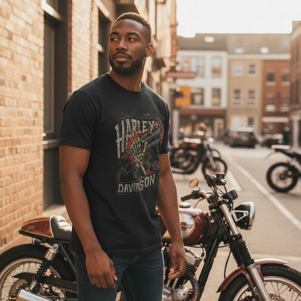 Harley-Davidson Graphic Tee Shirt XL Black Wild Prairie Minnesota